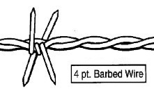 Image of item: BARBWIRE 4 POINT    12.5 GAUGE-1320'ROLL